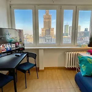 Апартаменты Super Palace 2x Metro Fast Wifi 500 Mbs Netflix Appletv Smarttv Panorama Miasta, Варшава